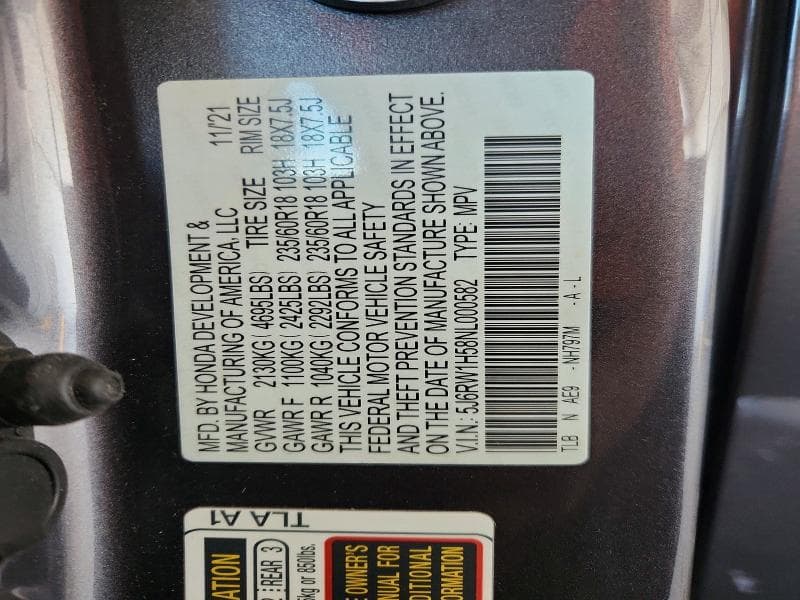 2022 HONDA CR-V EX 13
