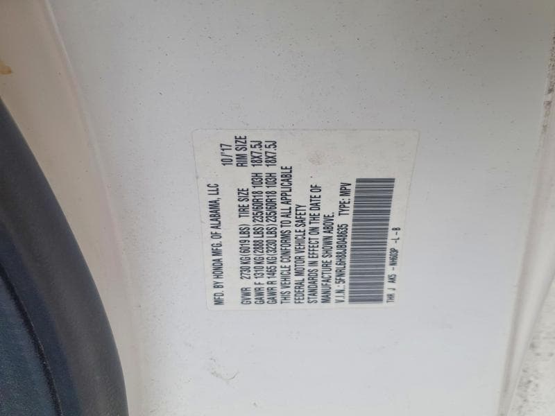 2018 HONDA ODYSSEY TOURING 13