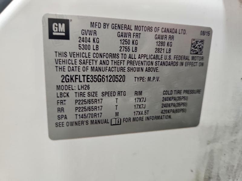 2016 GMC TERRAIN SLE 14