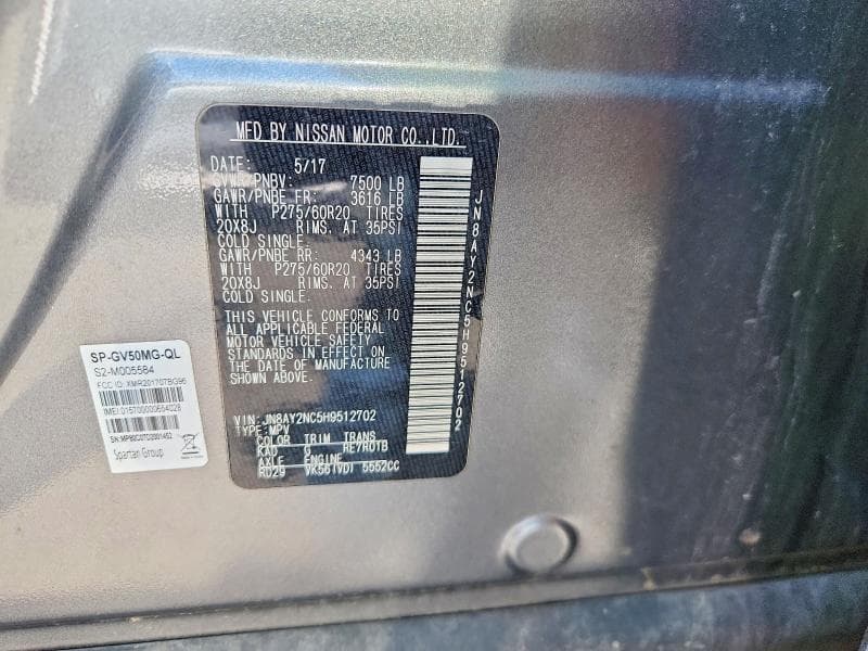 2017 NISSAN ARMADA PLATINUM 13