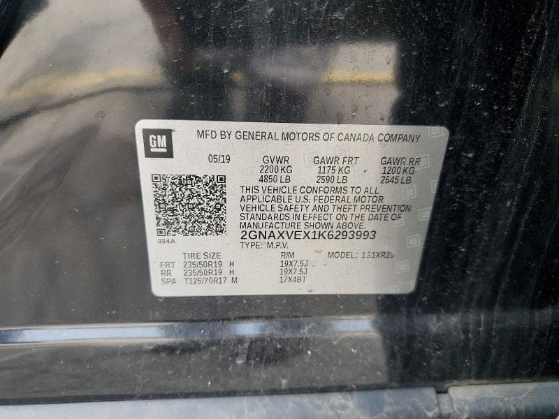 2019 CHEVROLET EQUINOX LT LT 13