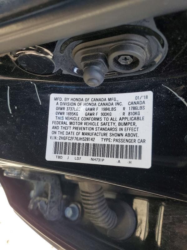 2018 HONDA CIVIC EX 12