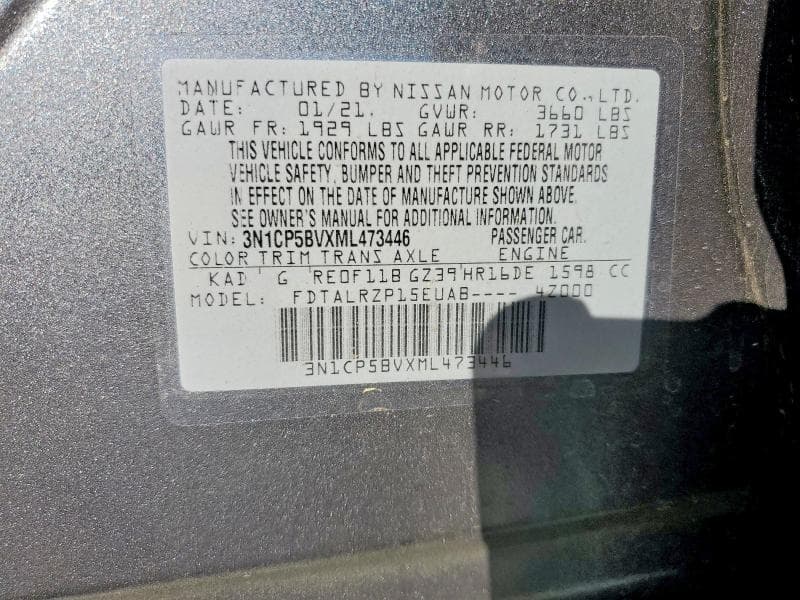 2021 NISSAN KICKS S 13