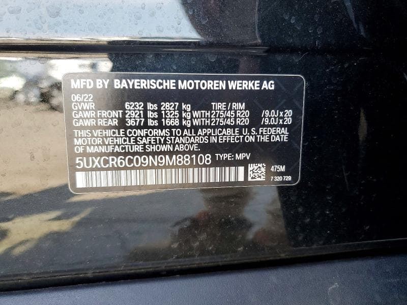 2022 BMW X5 XDRIVE40I 13