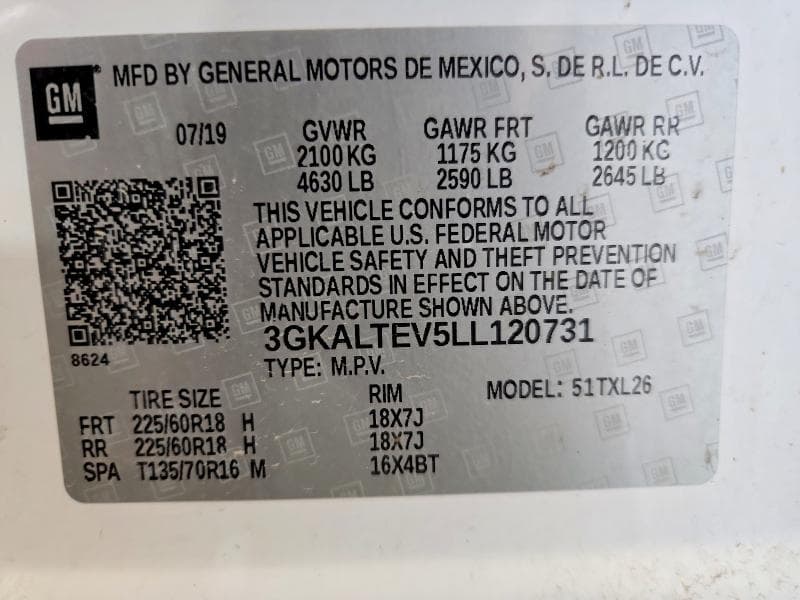 2020 GMC TERRAIN SLE 12