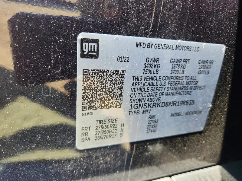 2022 CHEVROLET TAHOE K1500 RST 13