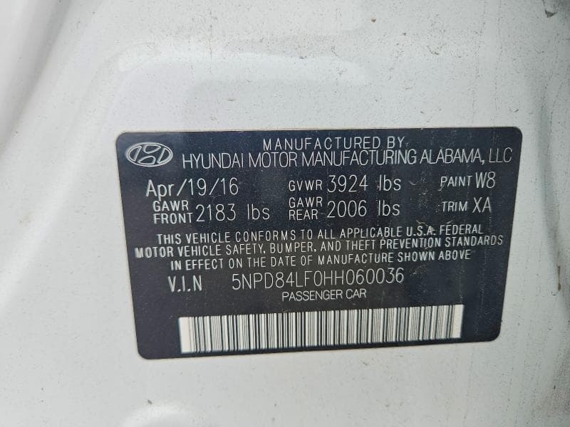 2017 HYUNDAI ELANTRA SE SE 12