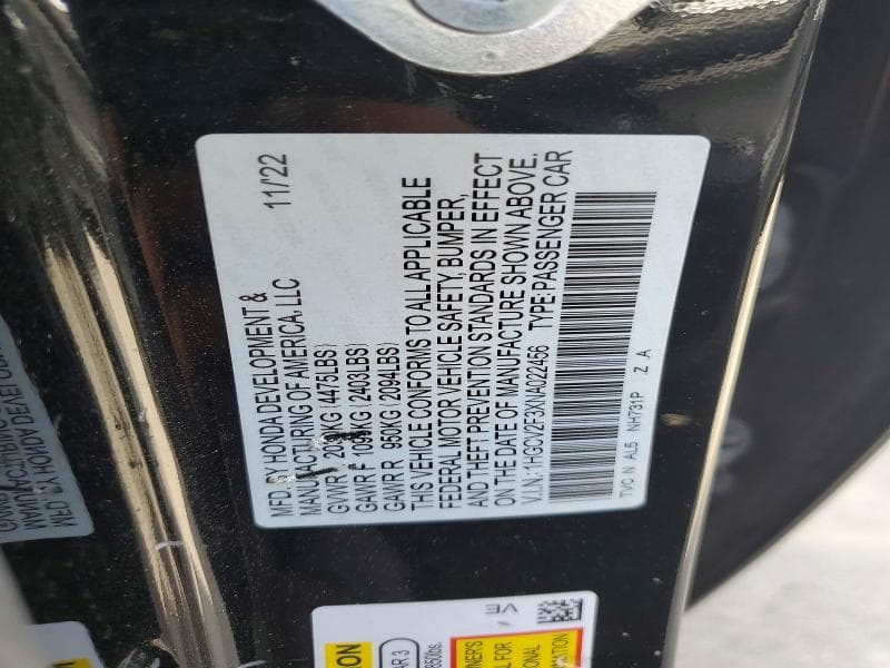 2022 HONDA ACCORD SPORT 12