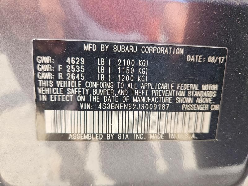2018 SUBARU LEGACY 3.6R LIMITED 12