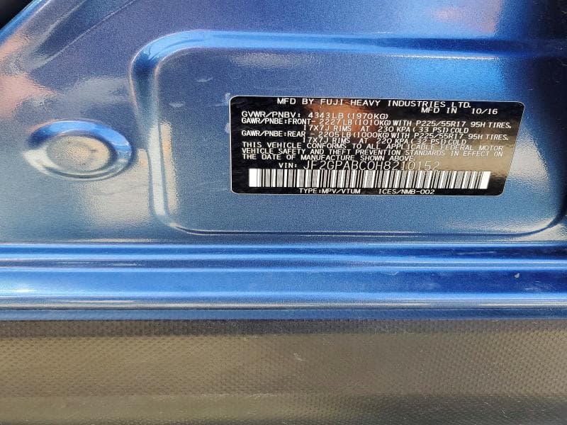 2017 SUBARU CROSSTREK PREMIUM PREMIUM 13
