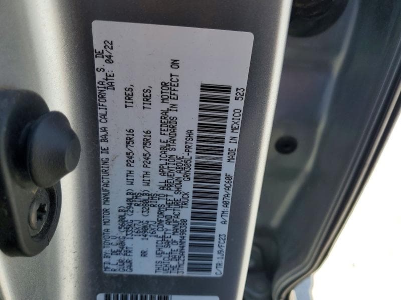 2022 TOYOTA TACOMA SR5 V6 12