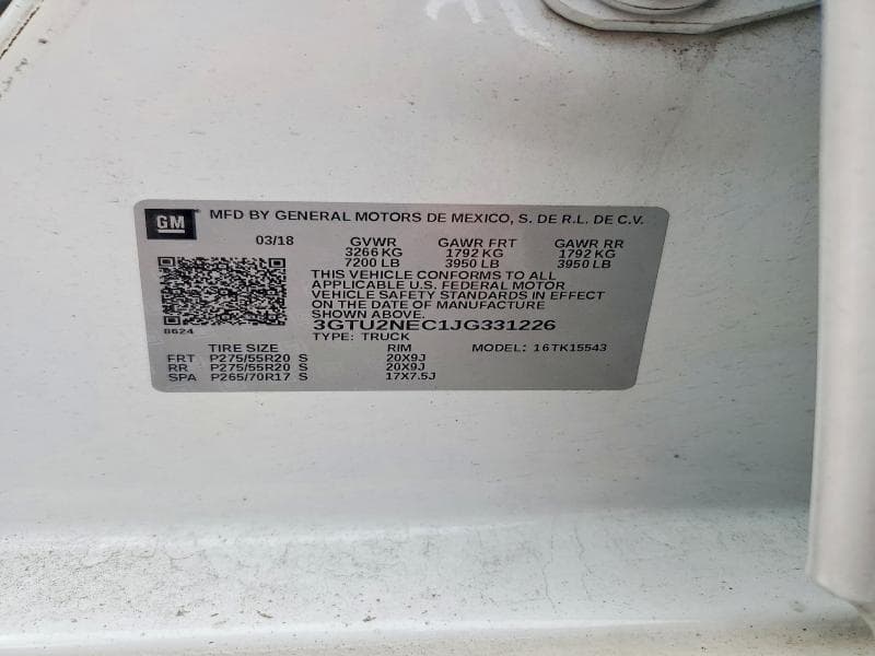 2018 GMC SIERRA K1500 SLT 12