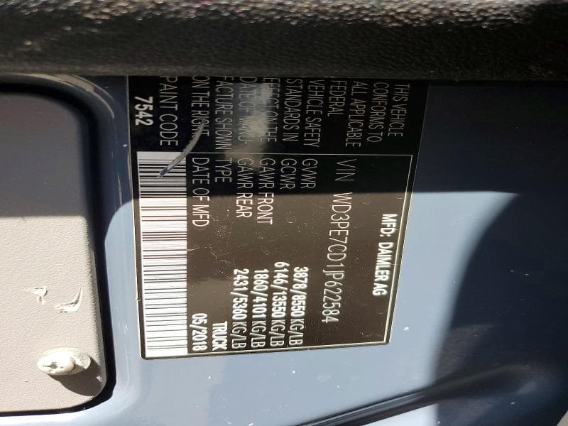 2018 MERCEDES-BENZ SPRINTER 2500 2500 13