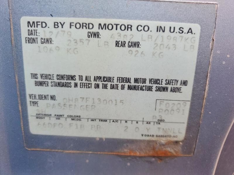 1980 FORD THUNDERBIRD 12