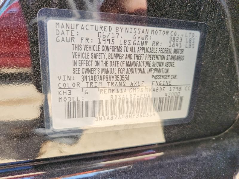 2017 NISSAN SENTRA SV 13