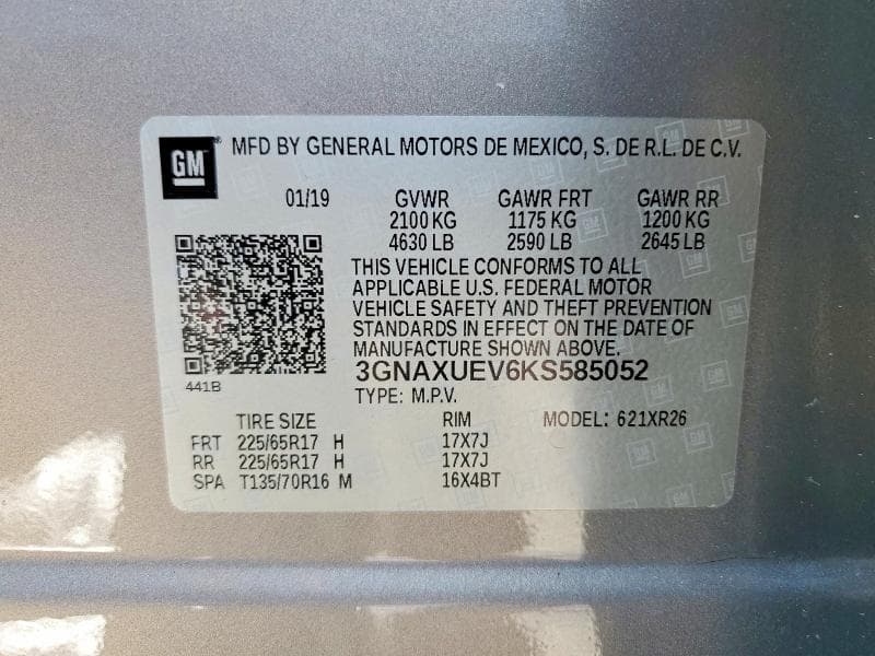 2019 CHEVROLET EQUINOX LT 14