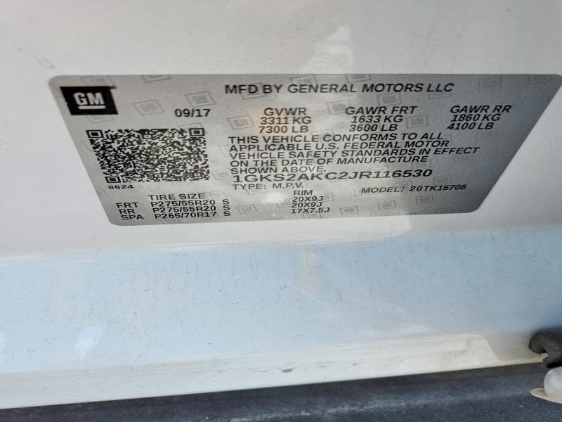 2018 GMC YUKON SLE 13