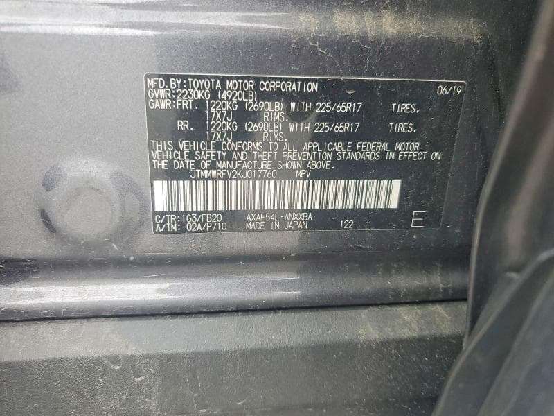 2019 TOYOTA RAV4 LE 13