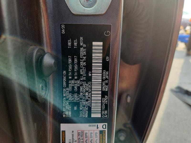 2020 TOYOTA 4RUNNER SR5 PREMIUM 12