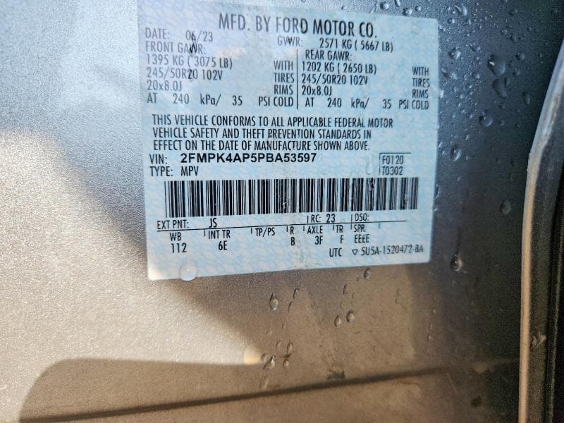 2023 FORD EDGE ST ST 12