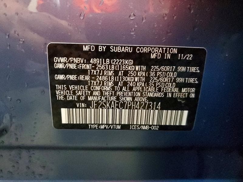 2023 SUBARU FORESTER PREMIUM PREMIUM 13