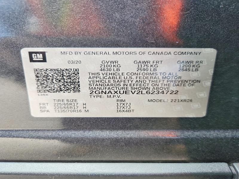 2020 CHEVROLET EQUINOX LT 13