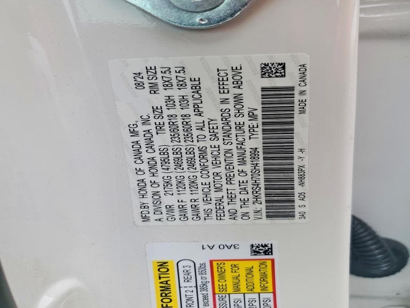 2025 HONDA CR-V EXL EXL 12