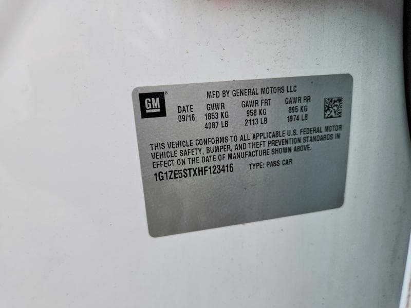 2017 CHEVROLET MALIBU LT 12