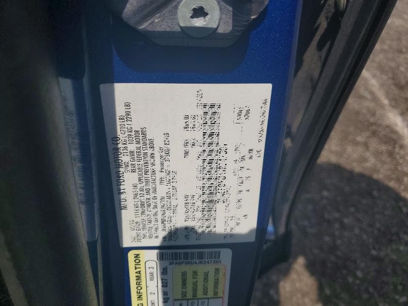 2018 FORD FUSION TITANIUM/PLATINUM HEV TITANIUM/PLATINUM HEV 12