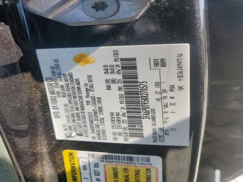2019 FORD FUSION SE 12