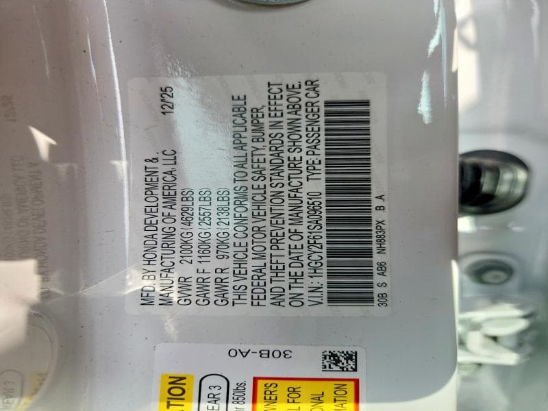 2025 HONDA ACCORD HYBRID EXL 12