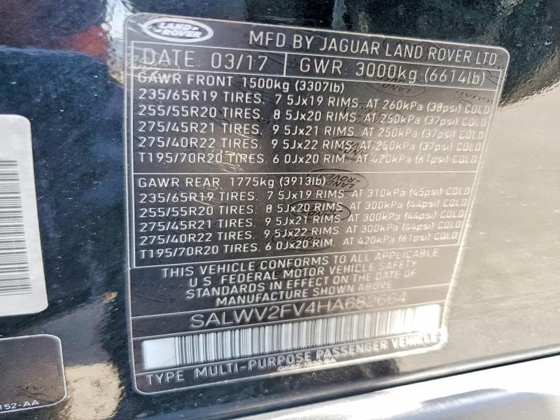 2017 LAND ROVER RANGE ROVER SPORT HSE DYNAMIC 14