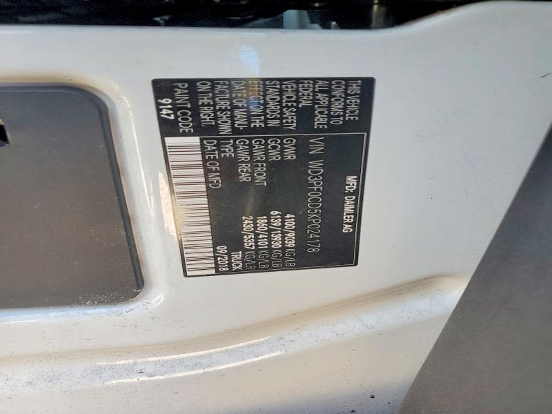 2019 MERCEDES-BENZ SPRINTER 2500/3500 2500/3500 13
