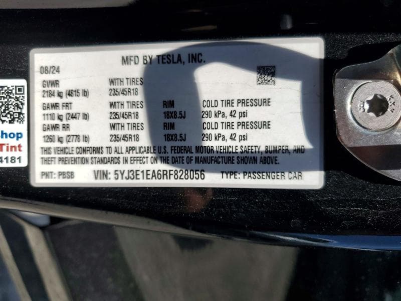 2024 TESLA MODEL 3 12