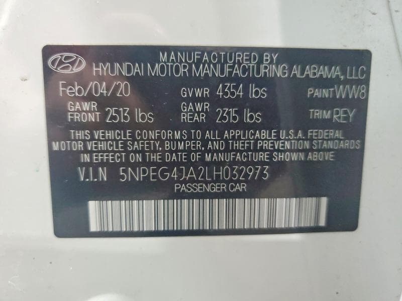 2020 HYUNDAI SONATA SE SE 12