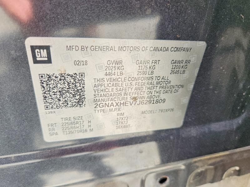 2018 CHEVROLET EQUINOX LS 14