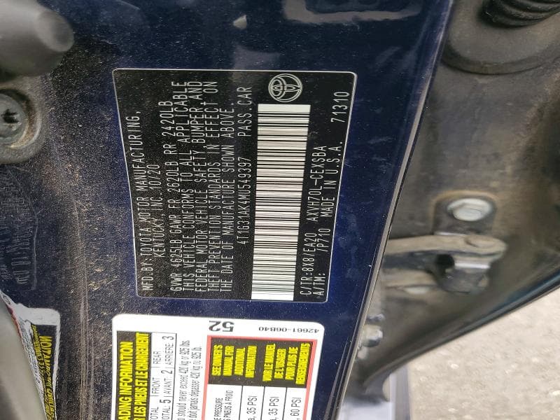 2021 TOYOTA CAMRY SE 12