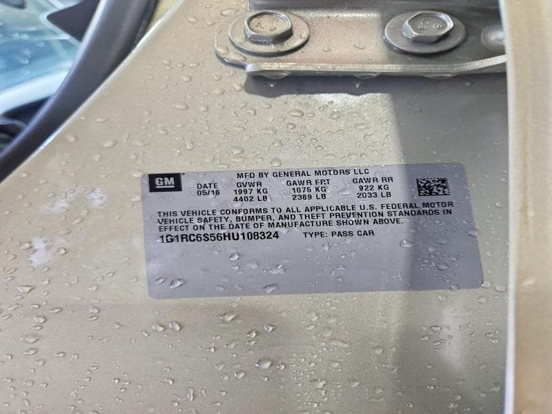 2017 CHEVROLET VOLT LT LT 12