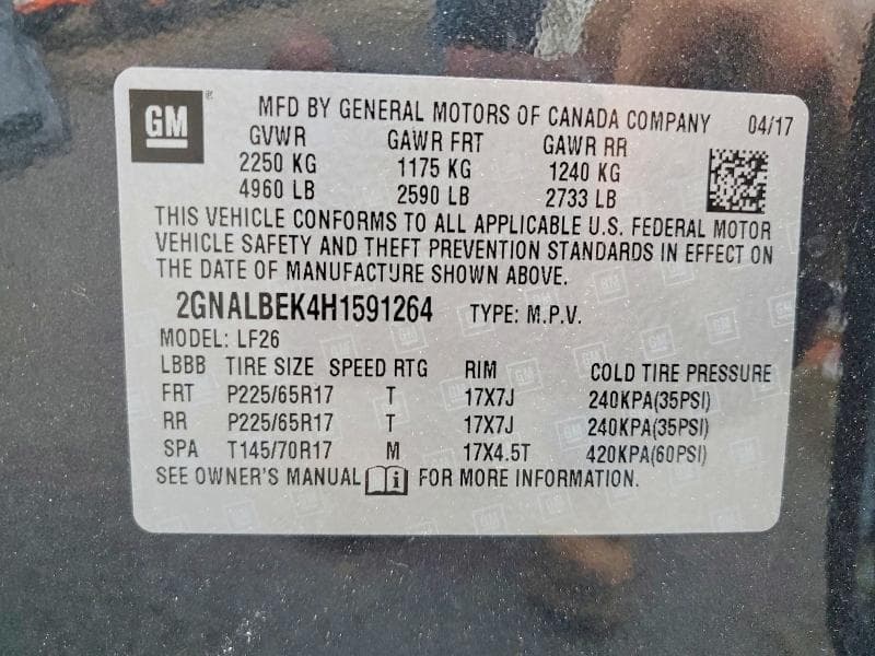 2017 CHEVROLET EQUINOX LS LS 13