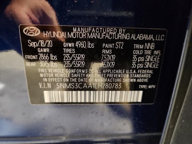2020 HYUNDAI SANTA FE SEL 2.0T 13