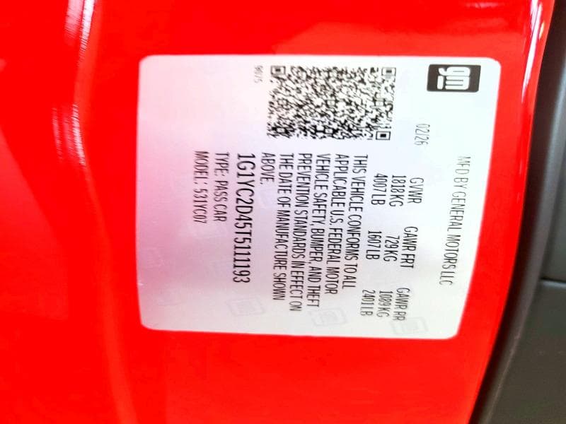 2026 CHEVROLET CORVETTE STINGRAY 3LT STINGRAY 3LT 13