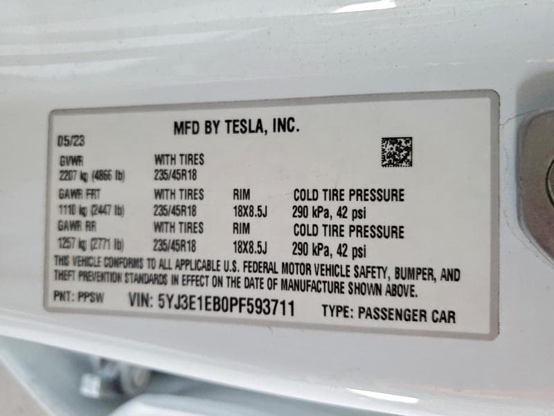 2023 TESLA MODEL 3 12