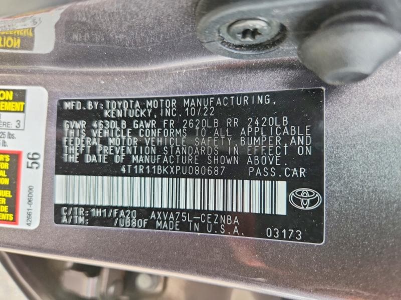 2023 TOYOTA CAMRY LE 12