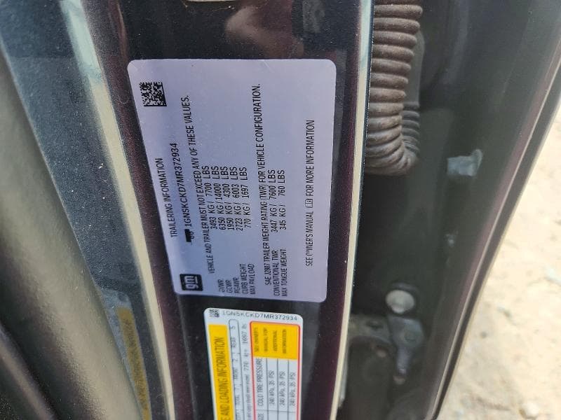 2021 CHEVROLET SUBURBAN K1500 LT 13