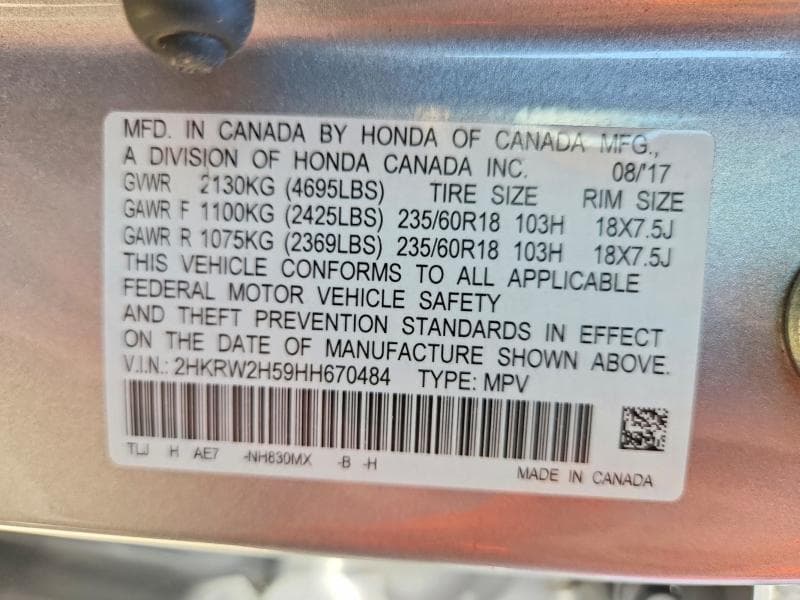2017 HONDA CR-V EX EX 13