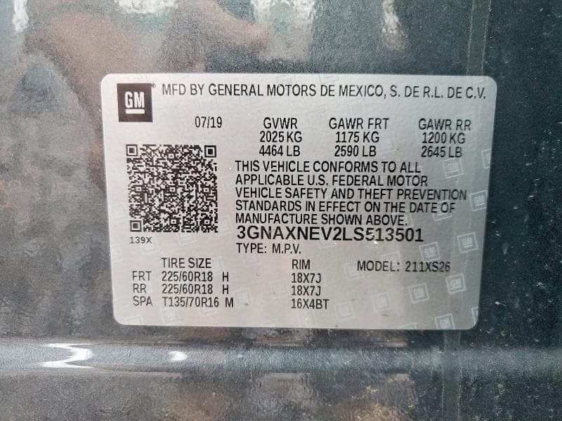 2020 CHEVROLET EQUINOX PREMIER PREMIER 13