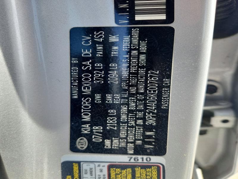 2019 KIA FORTE LXS 12
