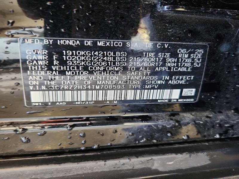 2026 HONDA HR-V LX 14