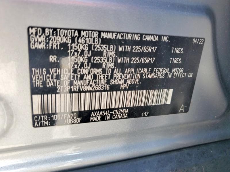 2022 TOYOTA RAV4 XLE 13