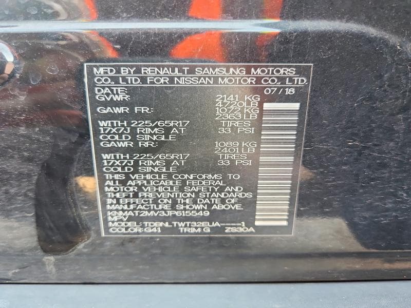 2018 NISSAN ROGUE SV SV 13